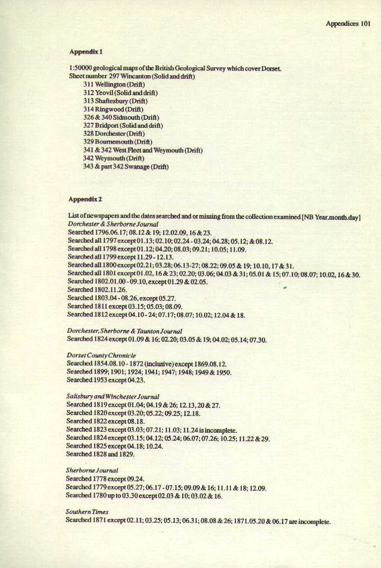 Appendix 1 and part of 2