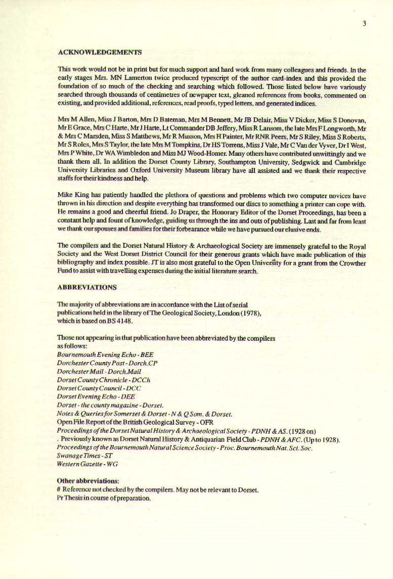 Acknowledgments, Abbreviations