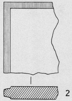Richborough veneer fragment 2, drawing
